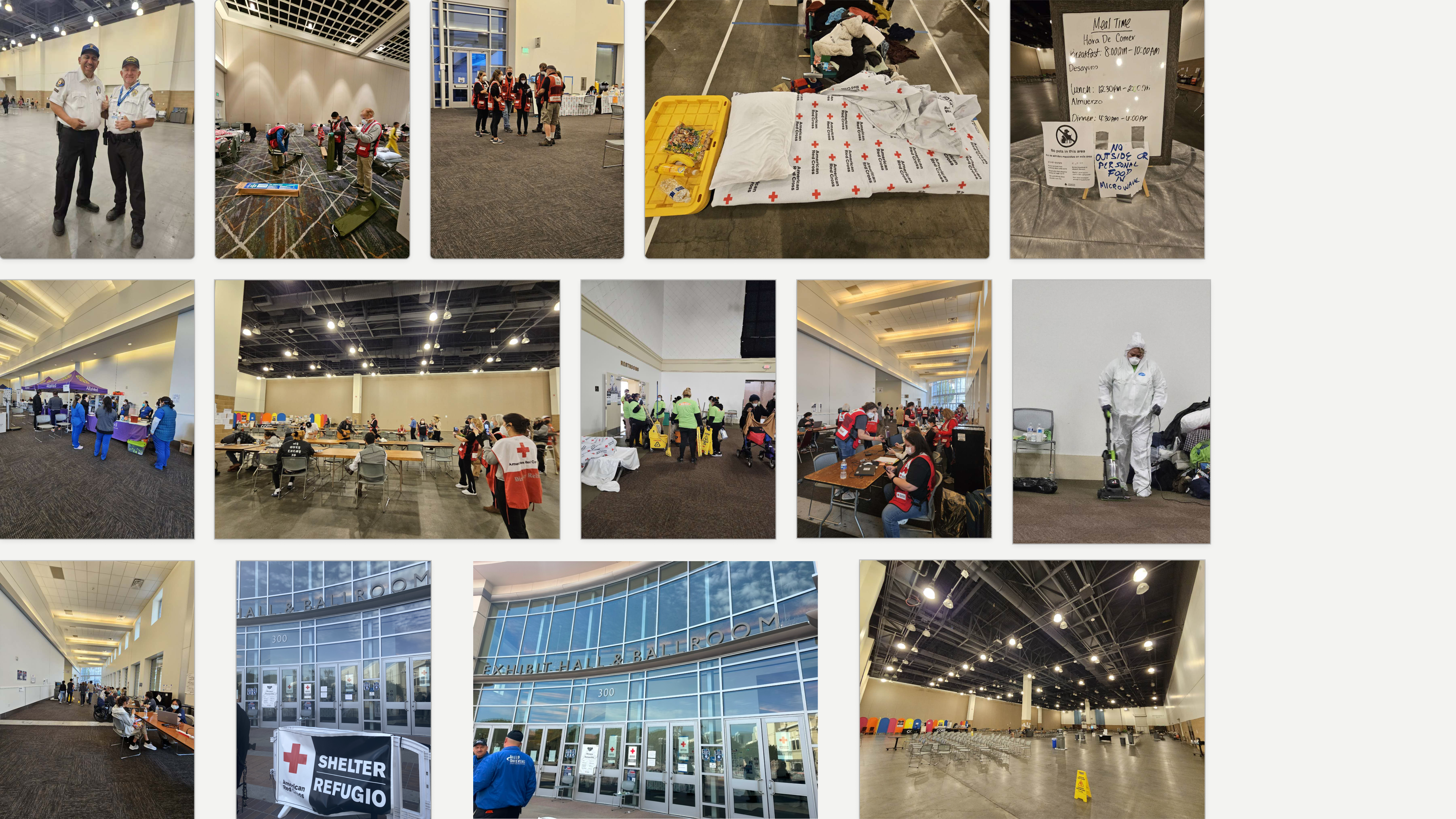 Field visit — Red Cross emergency shelter, Los Angeles, January 2025